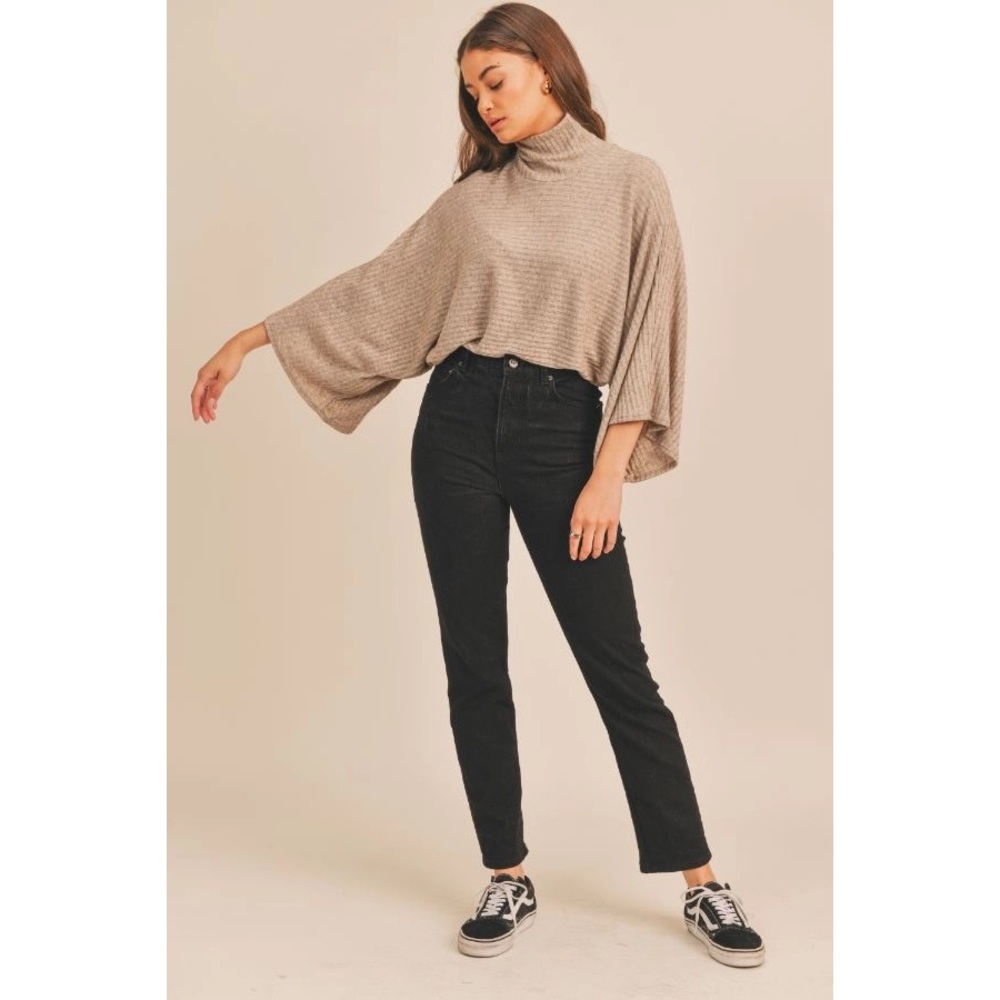 🌸SALE Ribbed mock neck top - Picture 3 of 3
